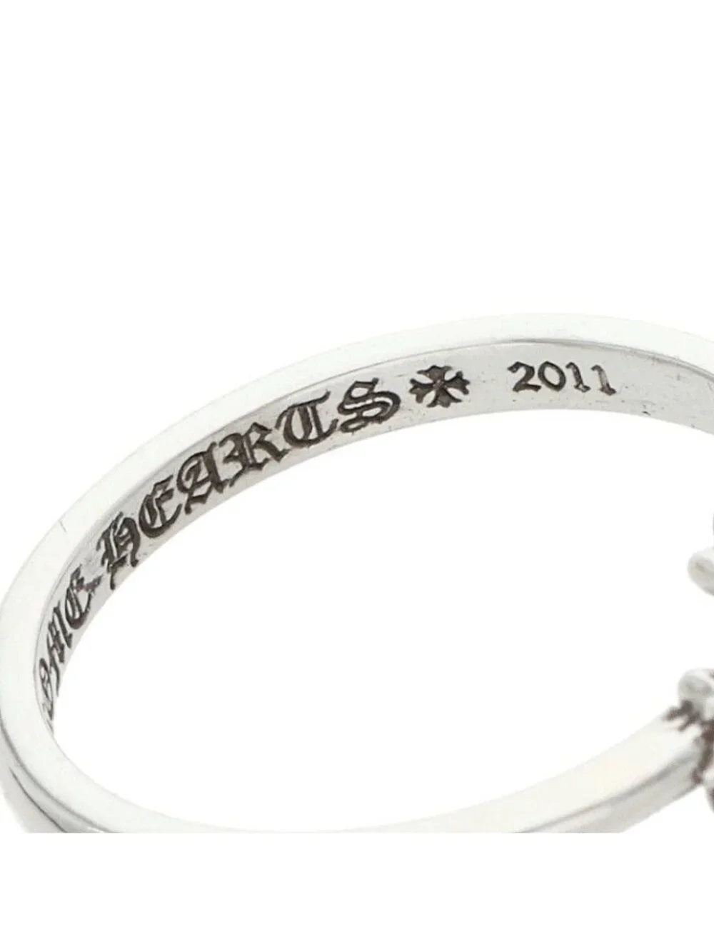 Chrome Hearts Bubblgm CH Crs Bubblegum CH Cross Silver Ring